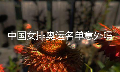 名单吗奥运意外预料中国之中之外女排情理