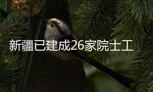 新疆已建院士站6家工作成2
